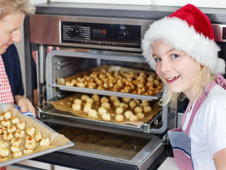 Baking biscuits for christmas
