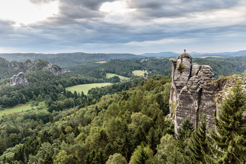 Fototapeta na wymiar Saxonian Swiss Rock Formation near Dresden