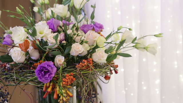 Large decorativing bouquet panorame