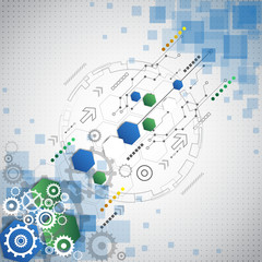 Abstract technology business background, vector illustration