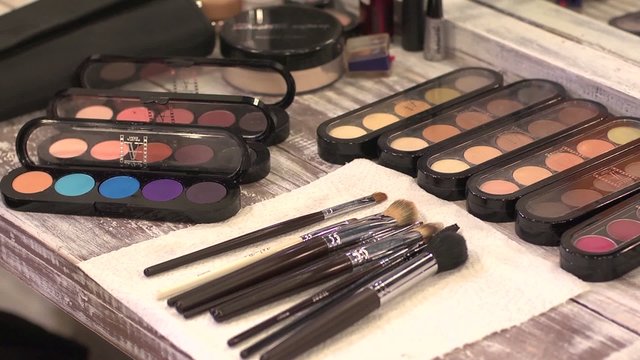 Make-up tools behind the scenes