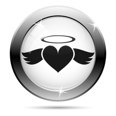Heart angel icon