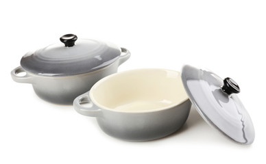 Obraz premium Ceramic pot. soup tureen isolated on white