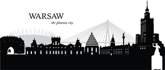 Warsaw_Cityscape - obrazy, fototapety, plakaty