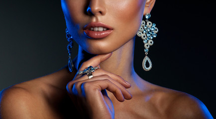beautiful woman in jewelry