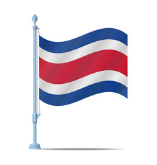 Costa Rica flag vector