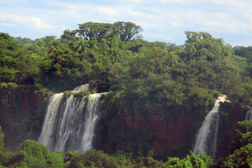 Iguazu waterfalls on the border of Argentina and Brazil