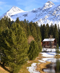 Fototapeta premium chalets...alpes
