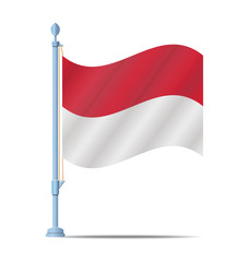 Monaco flag vector
