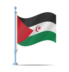 Sahrawi Arab Democratic Republic flag vector