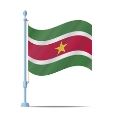 Suriname flag vector
