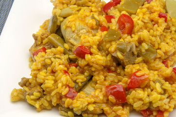 Arroz con carne y verdura