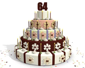 Fotobehang Vierenzestig jaar oud - feest met chocola taart © emieldelange