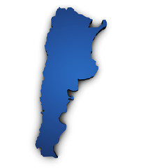 Map Of Argentina 3d Shape
