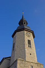 Fototapeta na wymiar Dornburg (Saale) Kirche St. Jakobus Major (1718, Thüringen)