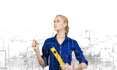 Woman builder