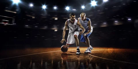 Gordijnen Two basketball players in action © 103tnn