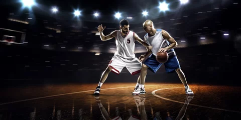 Foto op Plexiglas Two basketball players in action © 103tnn
