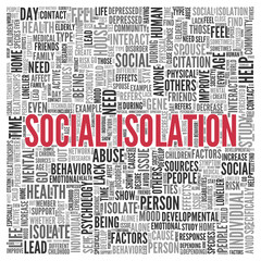 SOCIAL ISOLATION Concept in Word Tag Cloud Design