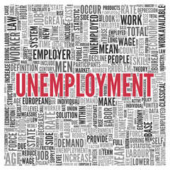 UNEMPLOYMENT Concept in Word Tag Cloud Design