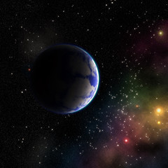 Fototapeta na wymiar supernovae and extrasolar planet