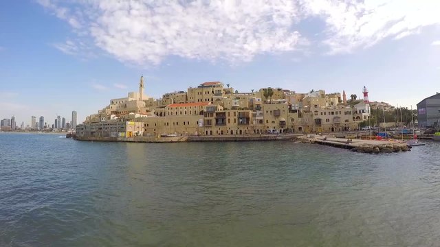 Time lapse View of Jaffa with Tel Aviv in the background