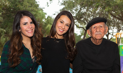 Grandfather and Granddaughters