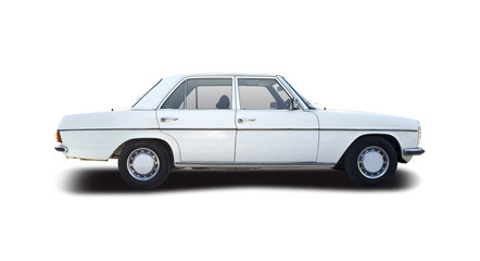 Obraz na płótnie Canvas German premium classic car side view isolated on white