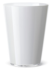 Milk glass isolated. Vector illustration