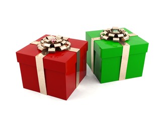 Obraz premium Christmas present boxes
