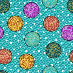 Pattern with colorful balls