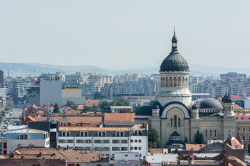 Fototapeta na wymiar High View Of Cluj Napoca City In Romania