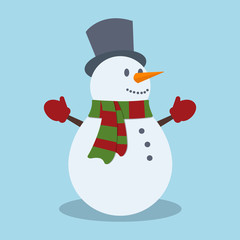 Snowman. Christmas design.