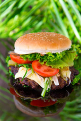 Selbstgemachter Burger