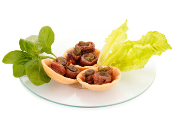 Anchovies in pastries