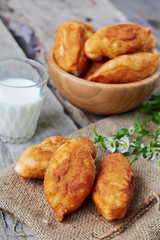 Fried fresh tasty pasties