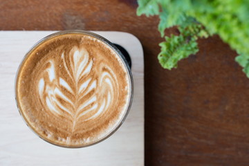 Coffee cup with latte art