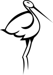 Stylised Stork