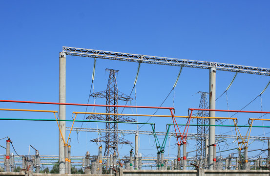 Electrical power high voltage substation
