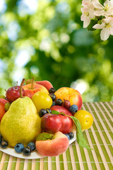 various fruits on a table