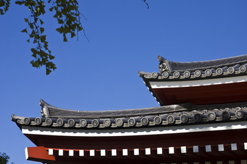 Shinto temple roof