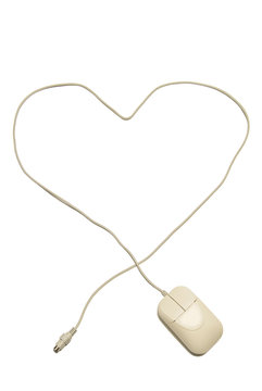 Heart Shaped Border of computer Mouse and Card