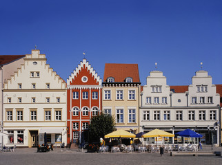 Bürgerhäuser am Marktplatz und Marienkirche, Greifswald