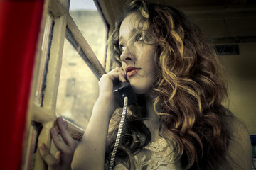 Girl at the phone