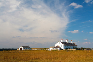 Obraz premium Farm on the coast in Dorset, UK.