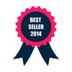 best seller 2014 badge with ribbon
