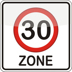 Verkehrszeichen, 30er zone