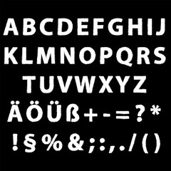 Alphabet  groß editierbare Text mit Grafikstile Kreide