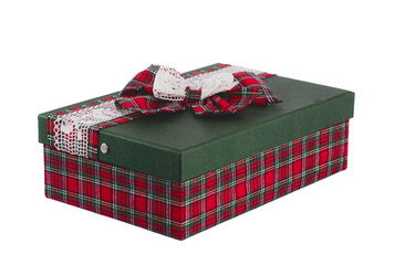 Gift box with ribbon and bow.