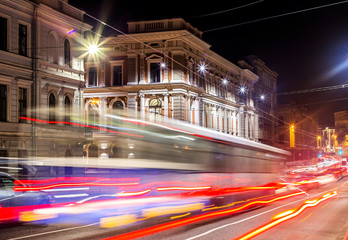 Night lights of the city